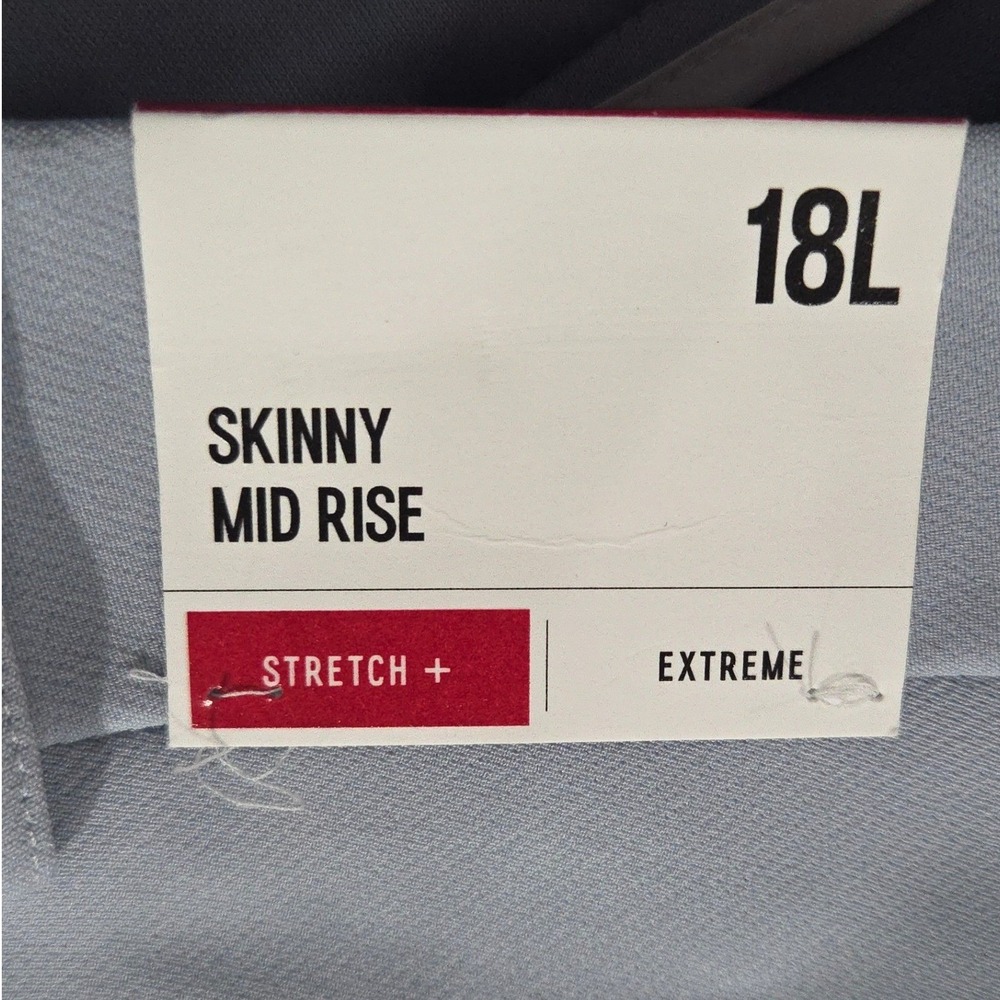 Express Skinny Dress Pants Women 18L Light‎ Blue Mid Rise Extreme Stretch+ New - Picture 4 of 7